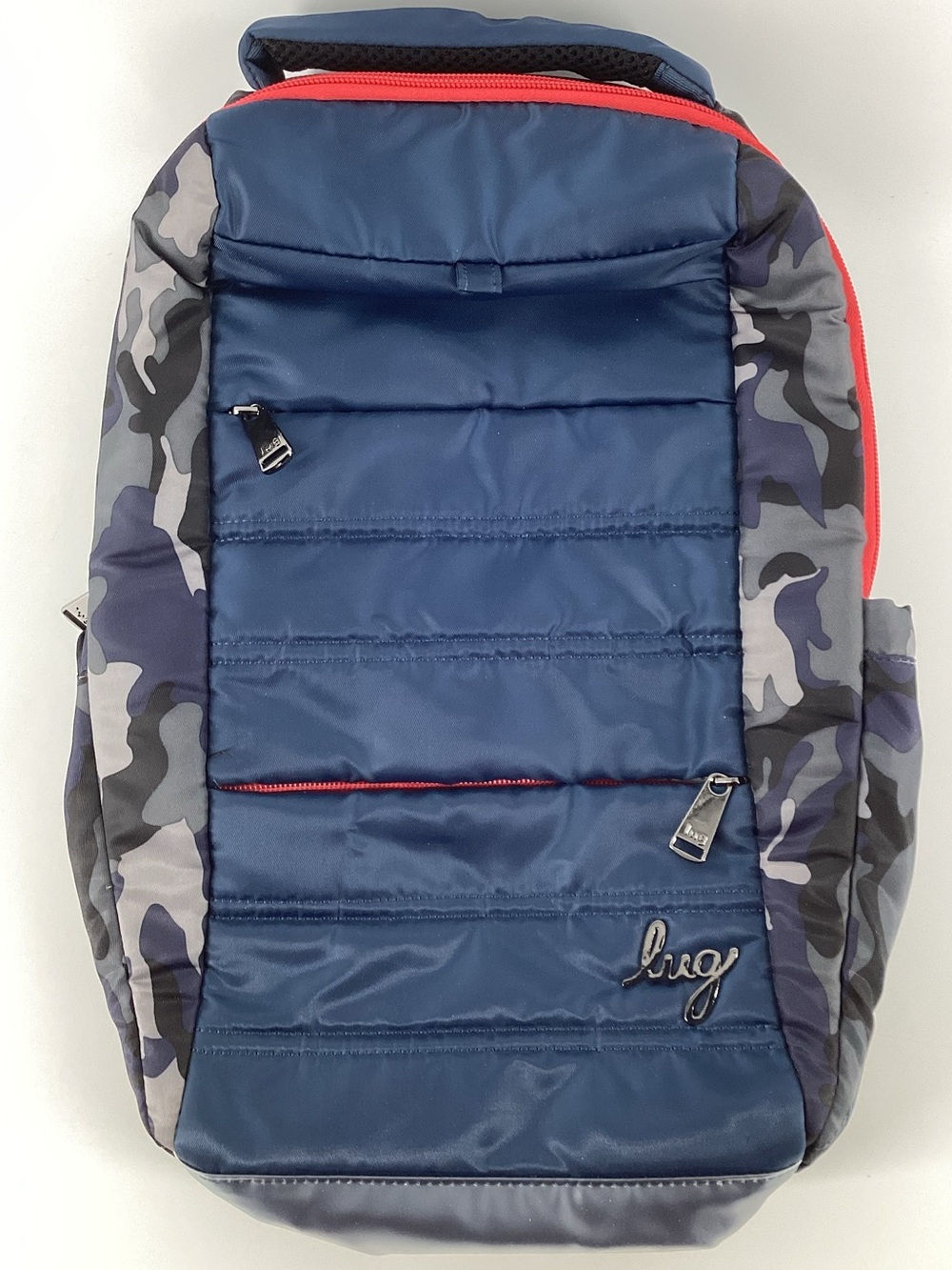 lug Hopper Navy Blue Camo Backpack with Red Trim
